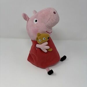 Ty Beanie Babies Peppa Pig w/ Teddy Stuffed Animal Toy Pre-owned